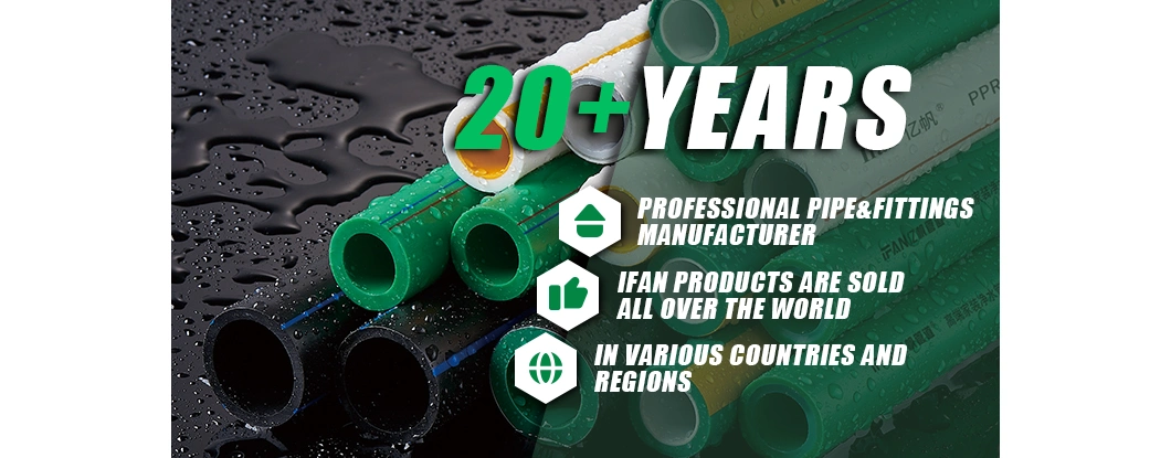 Ifan Hot Selling Plastic Pipe Pn25 Customized Pipe High Quality PPR Pipes for Water Delivery