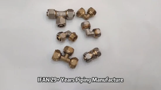 Ifan Wholesale Pn25 Pex Connectors Silver Brass Compression Fitting for Water