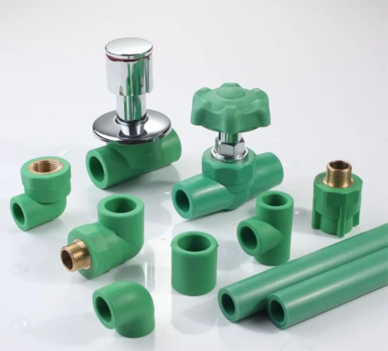 Green Color PPR Pipe Fittings with 90 Degree Male Thread Elbow