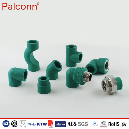 Pn20 Bar 20*3.4mm Green White Color PPR Pipe and Fittings for Cold Water