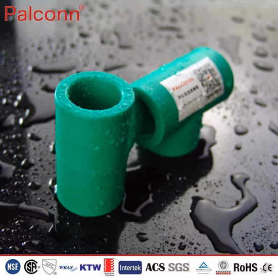 Pn12.5 Bar 50*5.6mm Green White Color PPR Pipe and Fittings for Cold Water