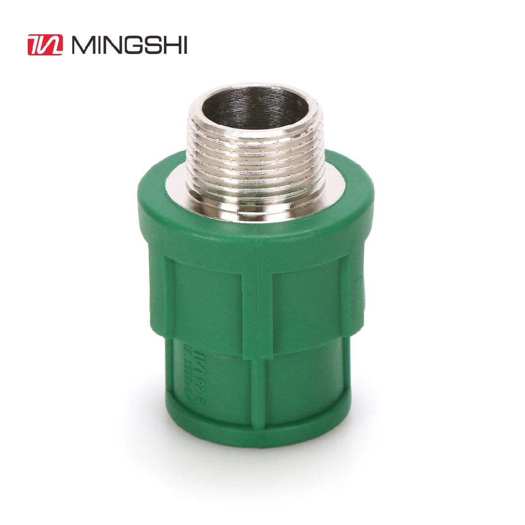 Customized High Density Green PPR Fittings for Water System PPR Pipe -Male Straight