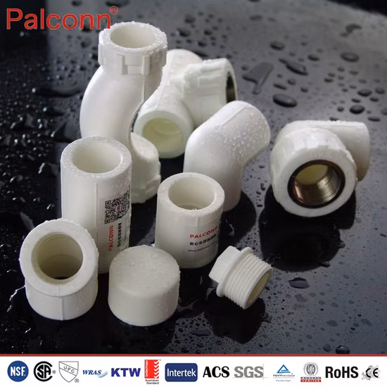 Pn12.5 Bar 50*5.6mm Green White Color PPR Pipe and Fittings for Cold Water