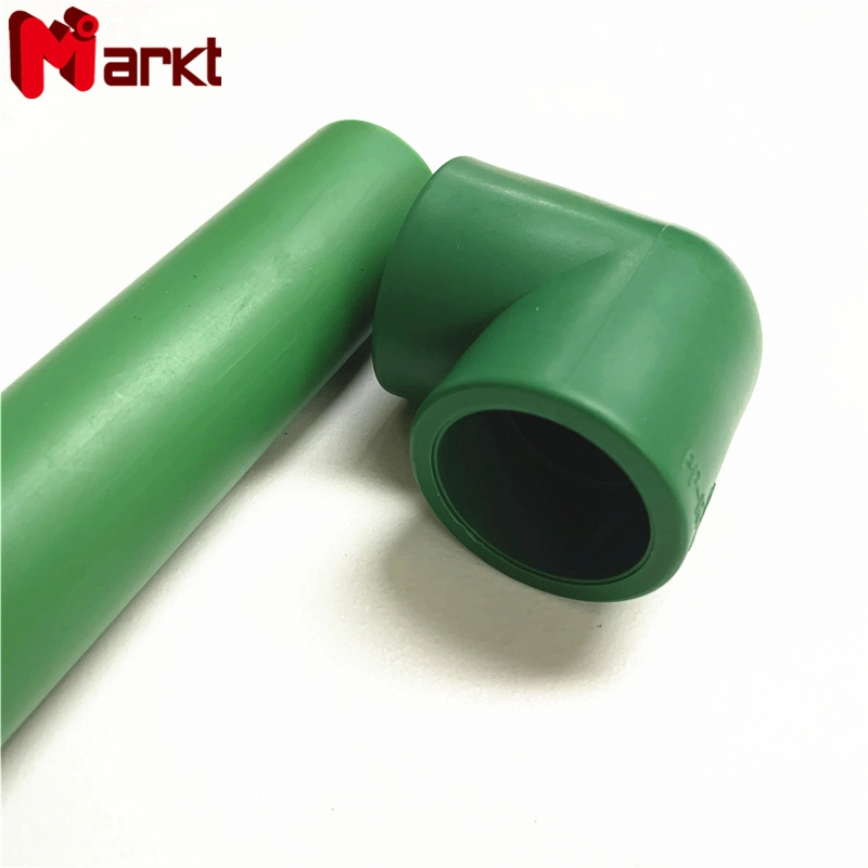 White and Green PPR Pipe Connection Elbow Welding Fitting