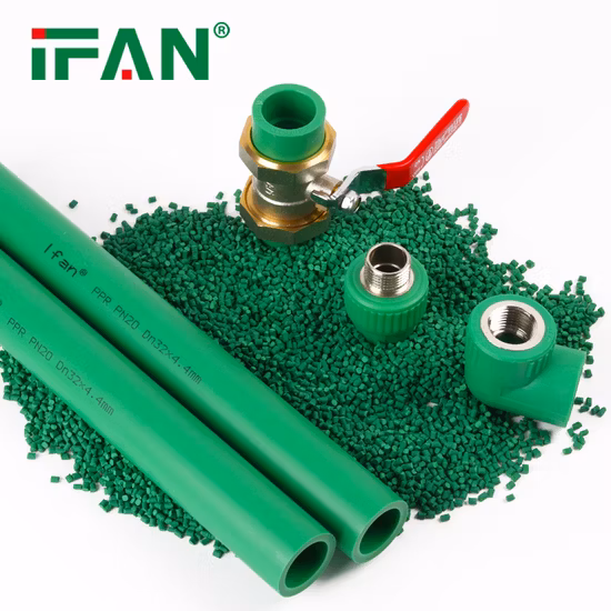 Ifan Corrosion Resistance Pn25 20mm 25mm 32mm Gray Color Water Pipe Fitting PPR Tube PPR Pipes