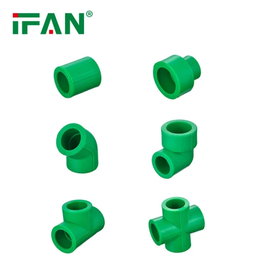 Ifan Supply All Type of PPR Pipe Fittings 20-110mm Socket Tee Customized Colors Pipe Fittings