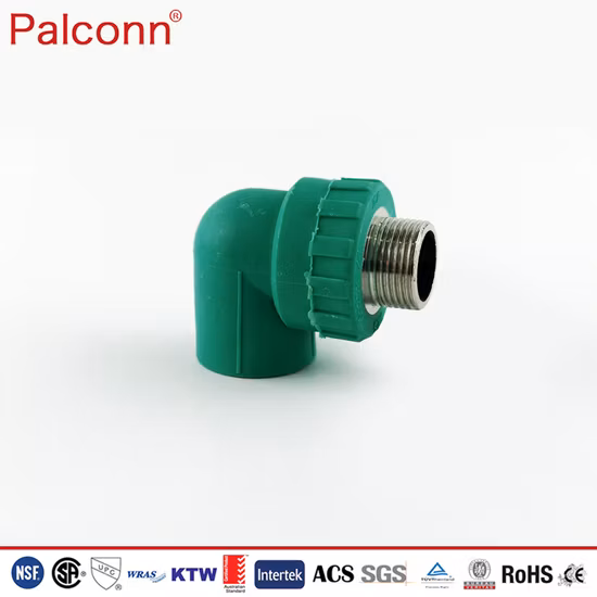Pn12.5 Bar 50*5.6mm Green White Color PPR Pipe and Fittings for Cold Water