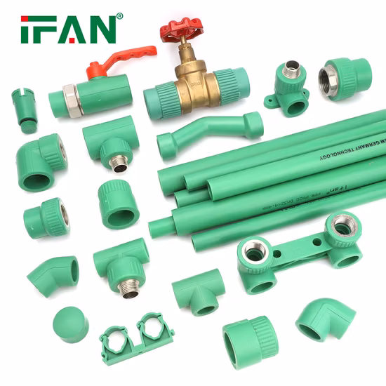 Ifan Customized Green Pn25 PPR Pipe Plastic Green PPR Pipe and Fitting
