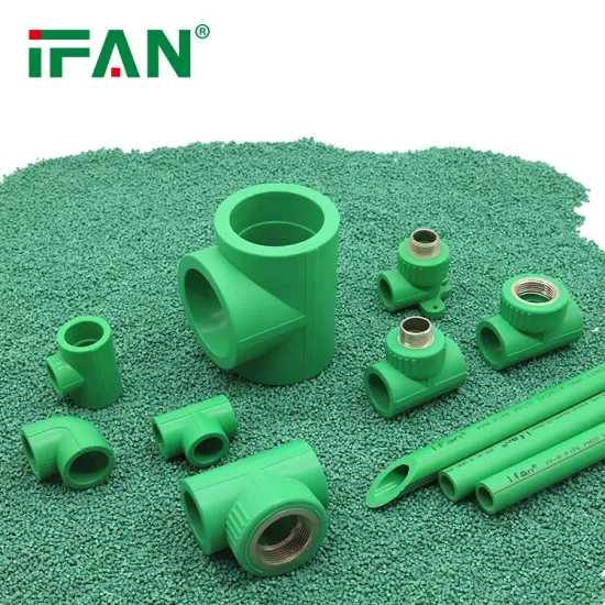 Ifan PPR Plastic Fitting Plastic Green Color 20-110mm Socket Tee Elbow Water Pipe PPR Fittings