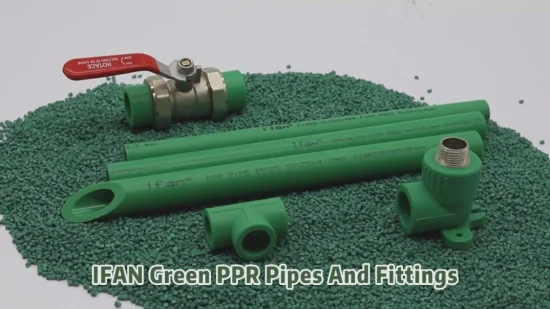 Ifan Wholesale Plumbing Material PPR Fittings Customized Green PPR Pipes and Fittings
