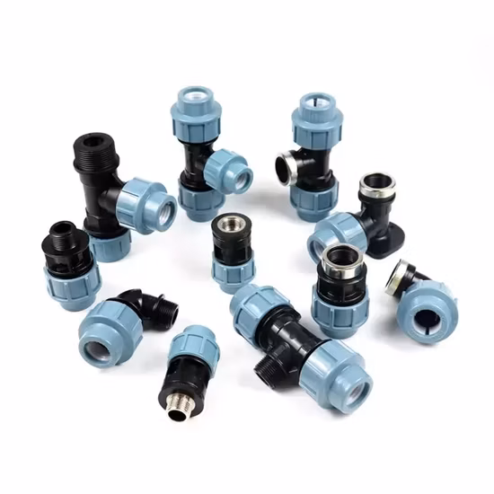 Swagelok PTFE PP PVDF Stainless Steel Brass Irrigation Equal Tee Elbow HDPE PP PE Compression Fittings